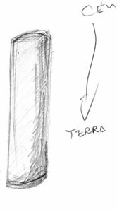 Cilindro na vertical - desenho da Idalina