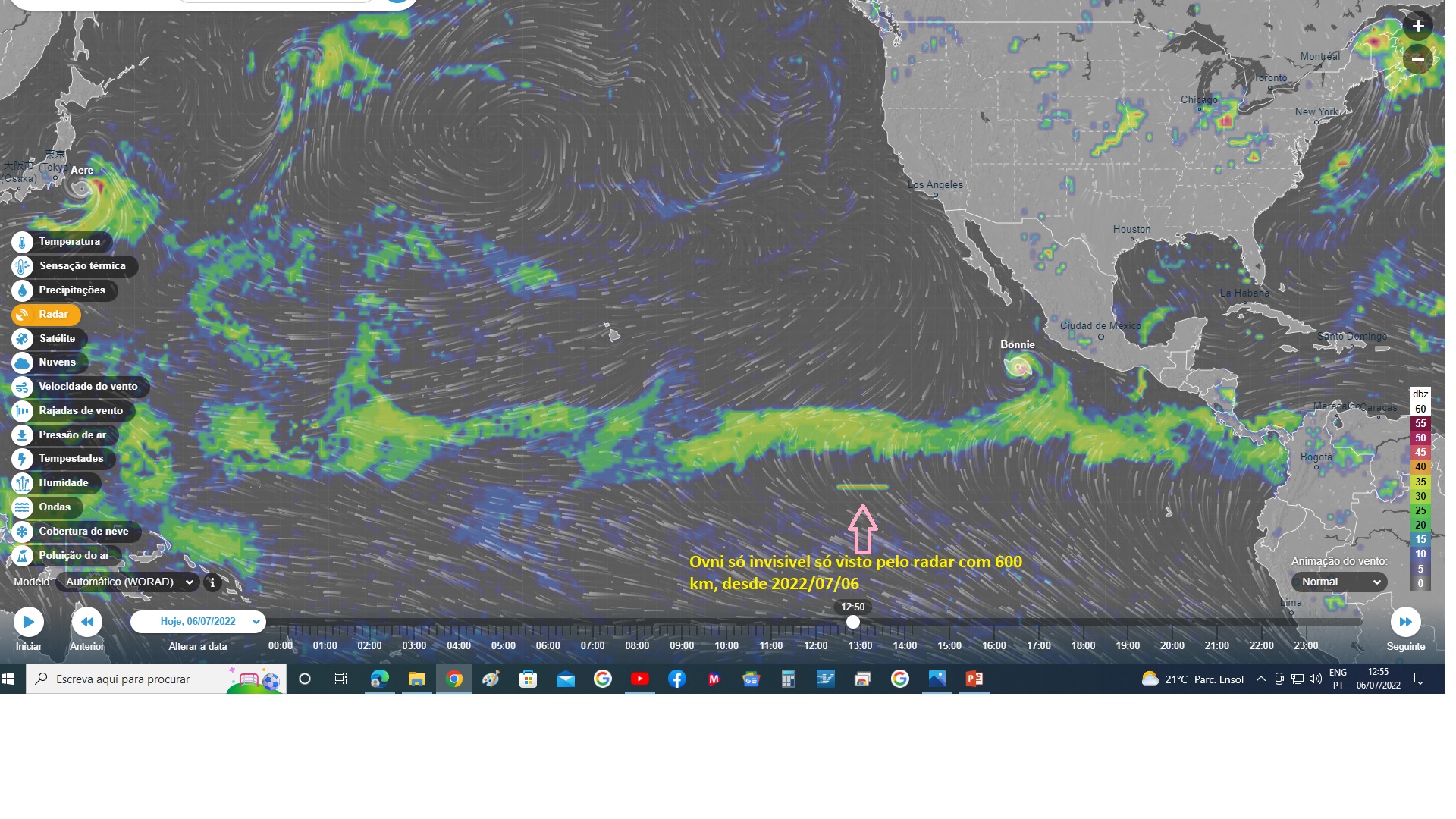 Ovni invisivel com 600 Km há 4 meses parado